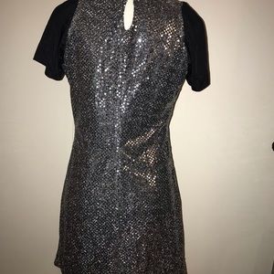 silver sequin dress
